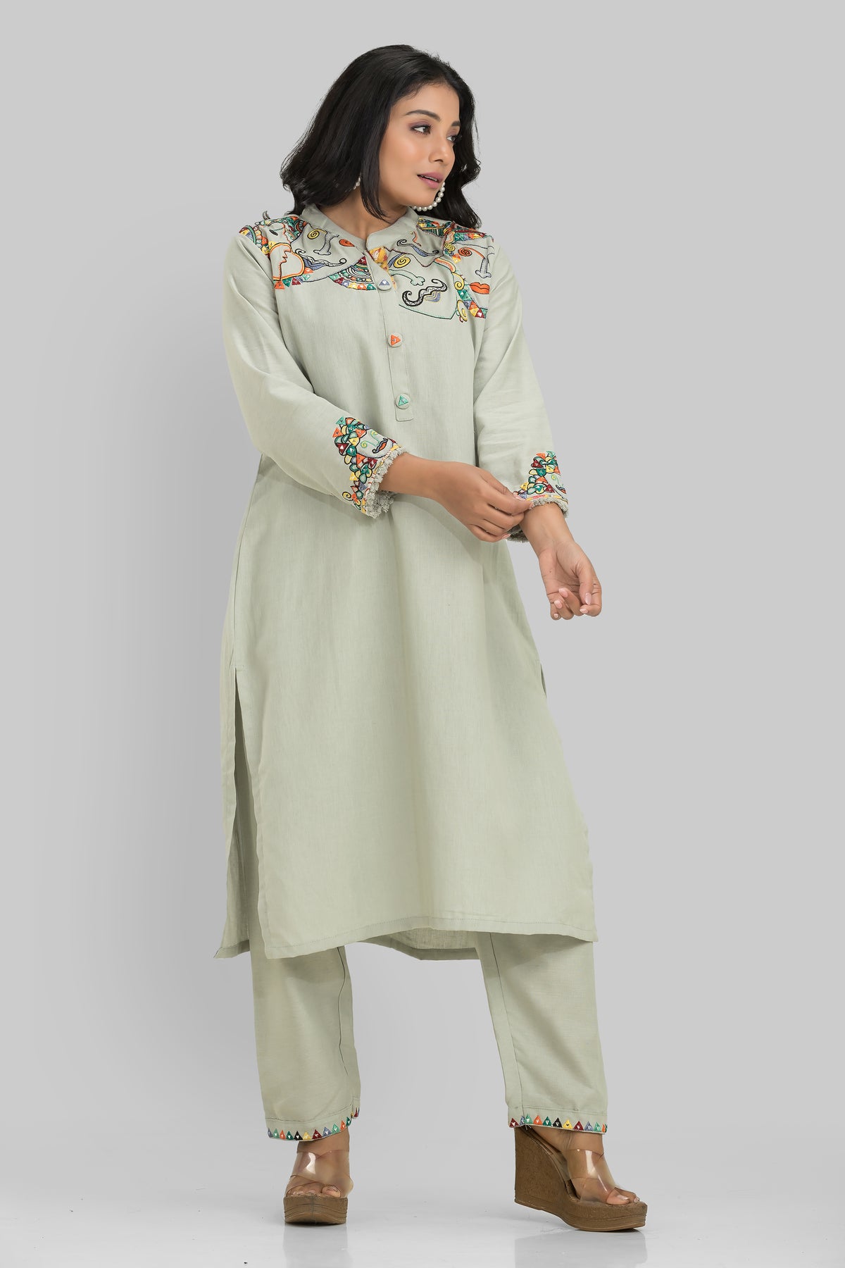 Sacred Suta Designer Kurta Pant Set