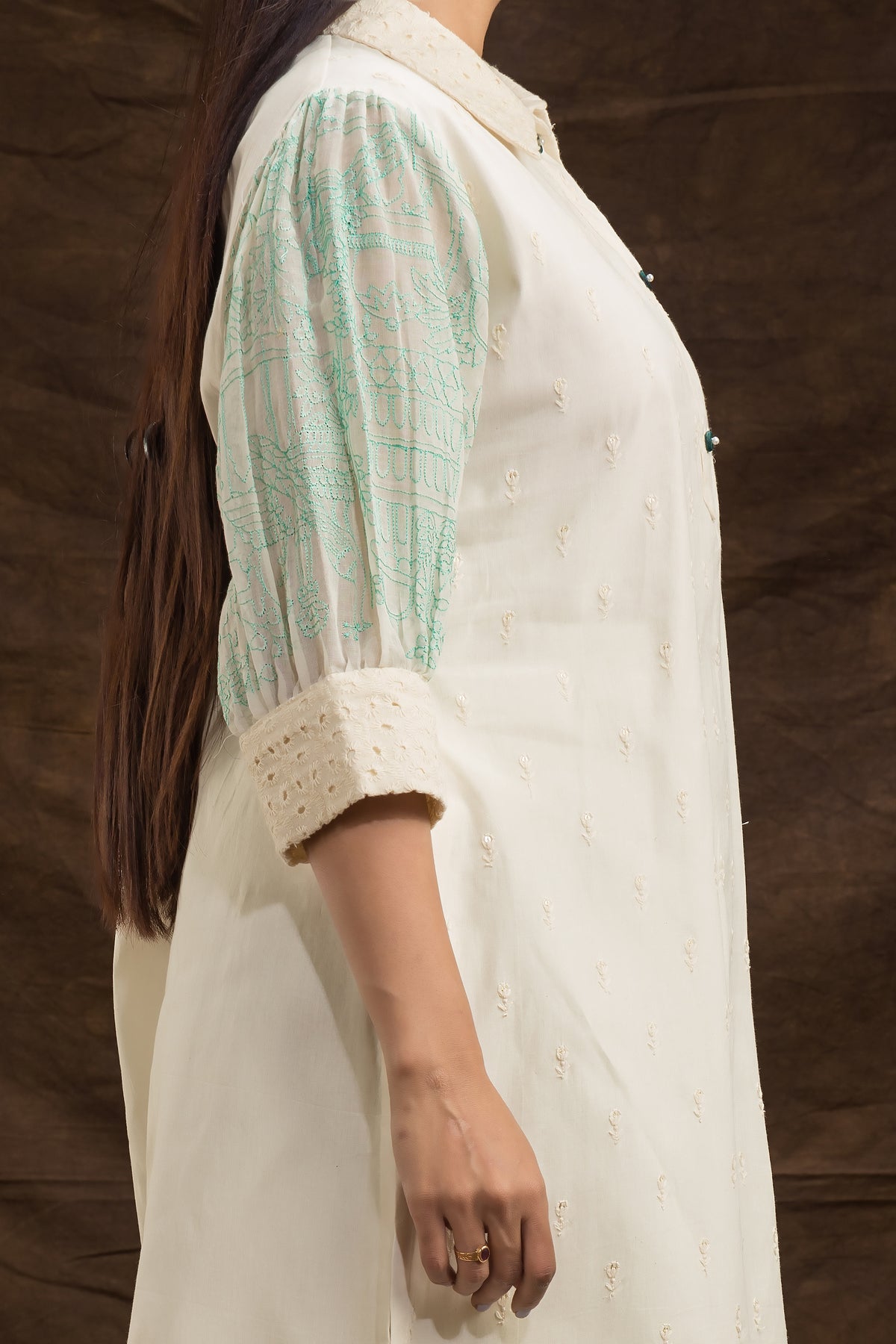 Designer Kurta Set with Puff Sleeves