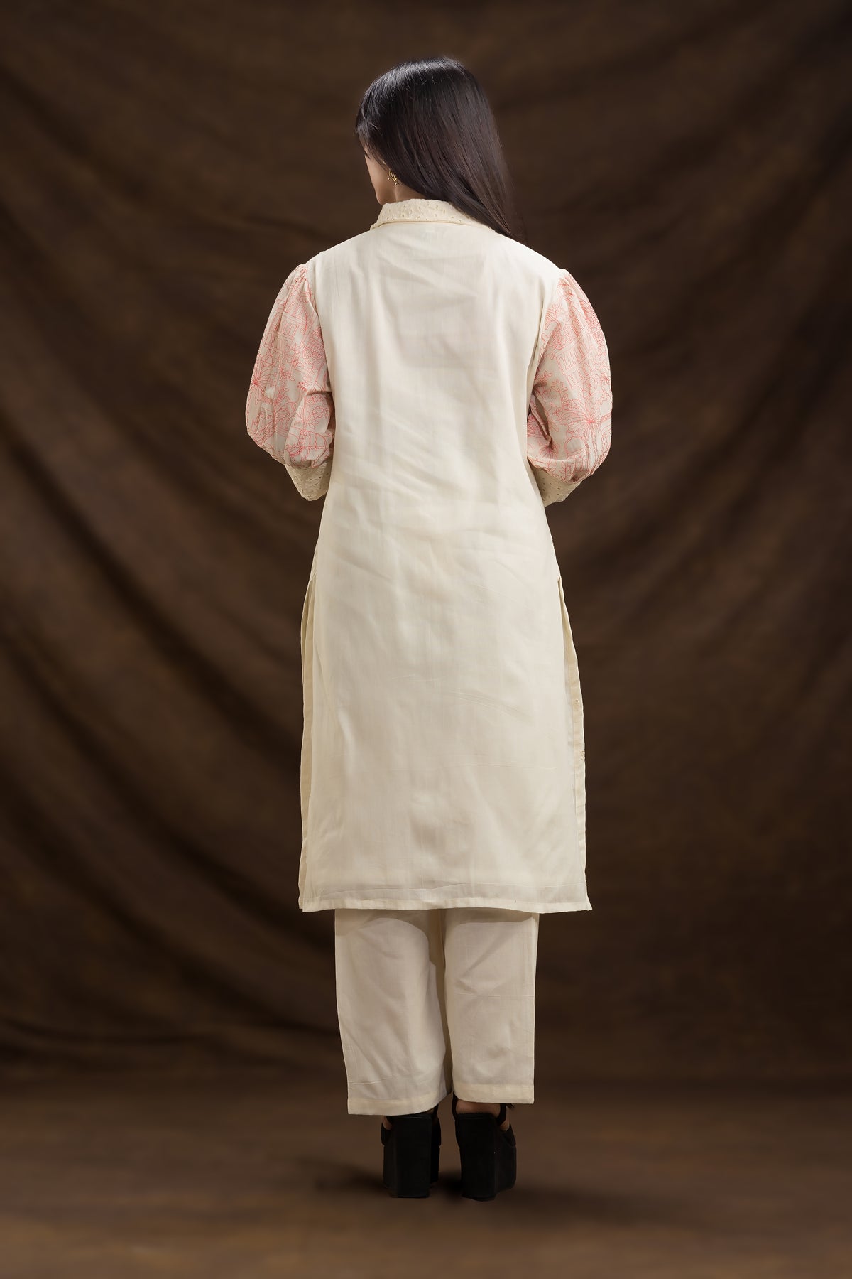 Designer Kurta Set with Puff Sleeves