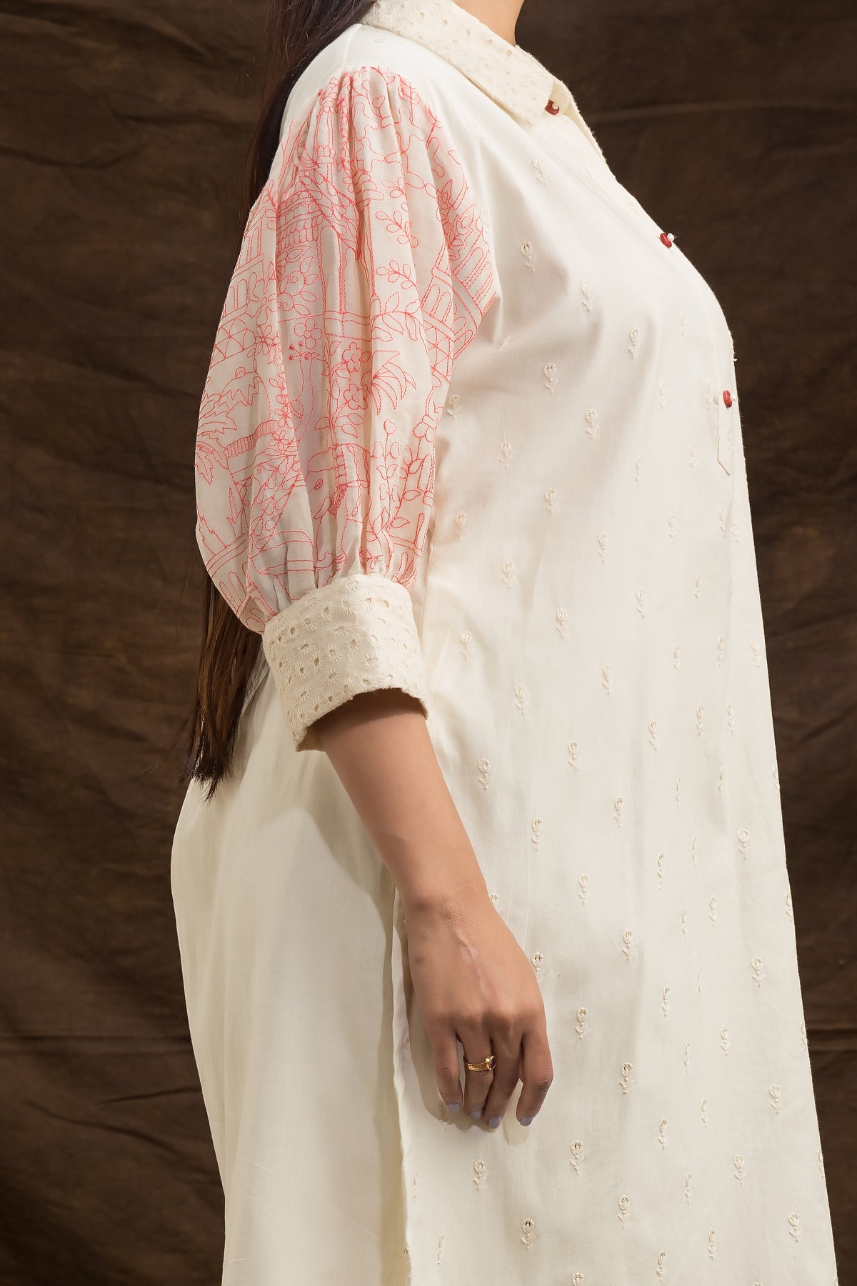 Designer Kurta Set with Puff Sleeves