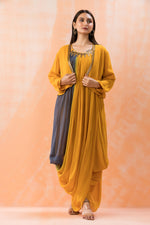 Designer Cowl Drape Dress