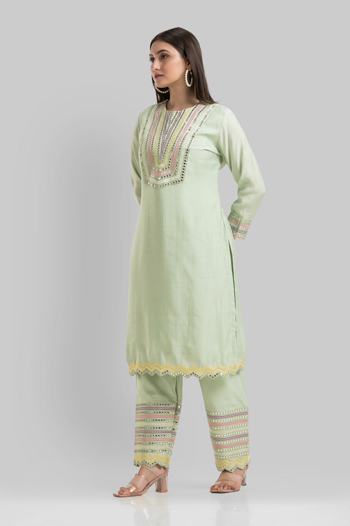 Sacred Suta Embroidered Kurta Pant Set