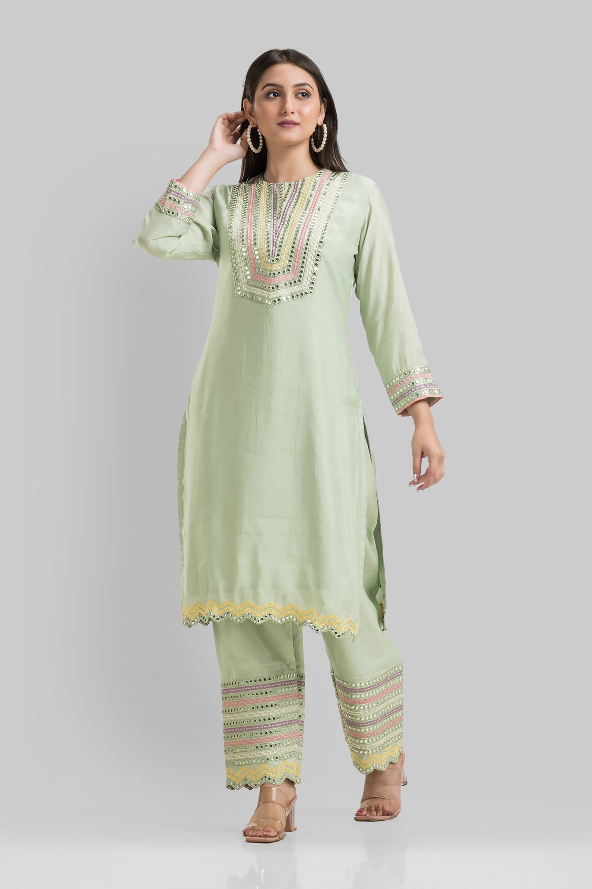 Sacred Suta Embroidered Kurta Pant Set