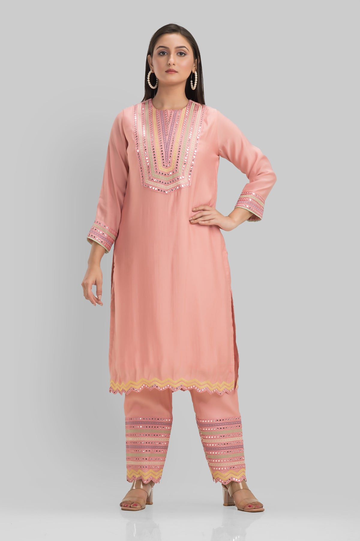 Sacred Suta Embroidered Kurta Pant Set