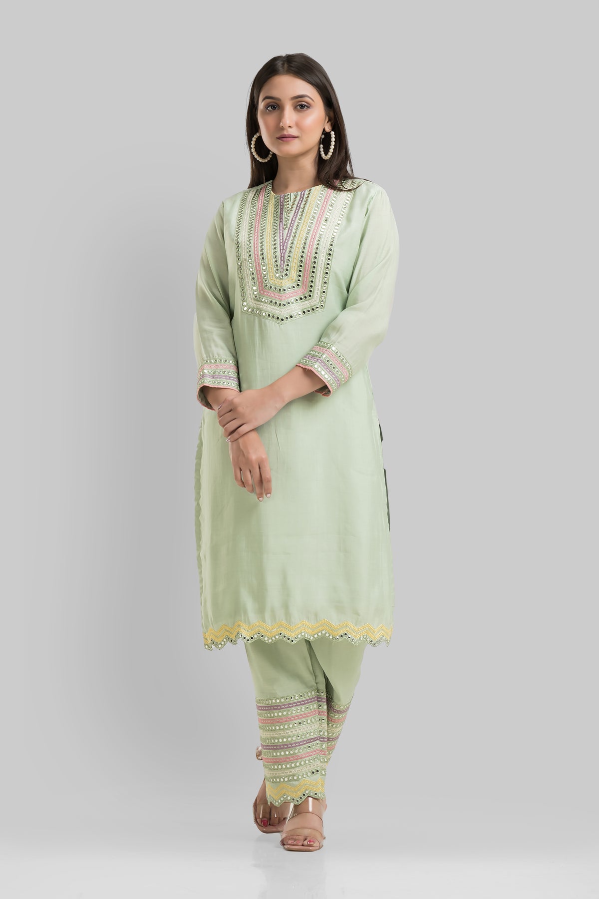 Sacred Suta Embroidered Kurta Pant Set