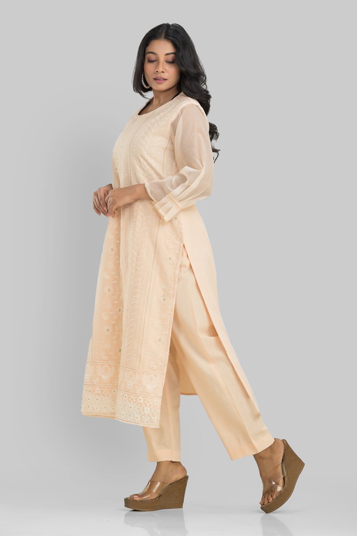 Cotton Kurta Set Frontal Embroidery_Summer Collection