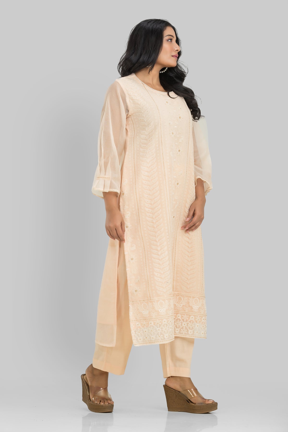 Cotton Kurta Set Frontal Embroidery_Summer Collection