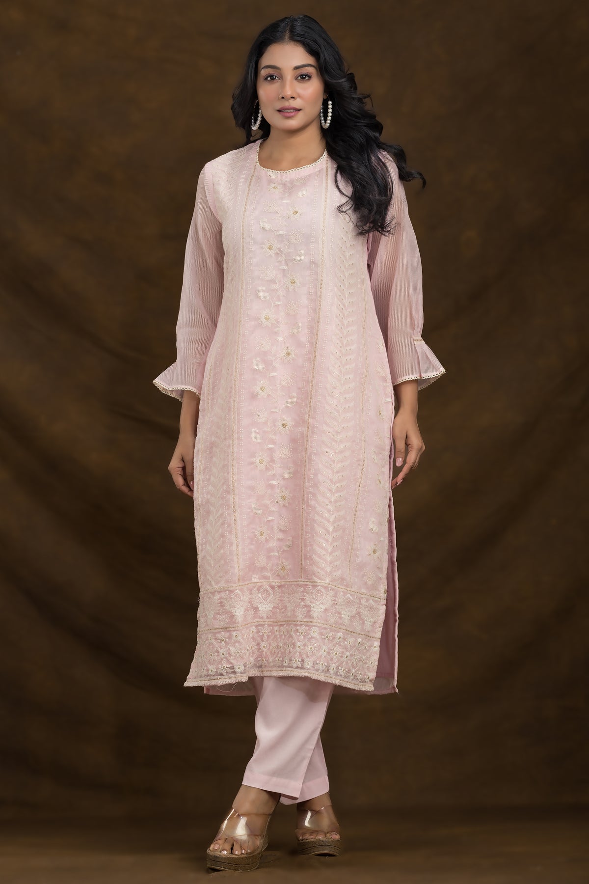 Cotton Kurta Set Frontal Embroidery_Summer Collection