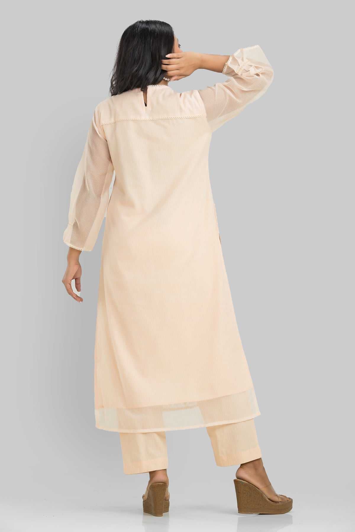 Cotton Kurta Set Frontal Embroidery_Summer Collection