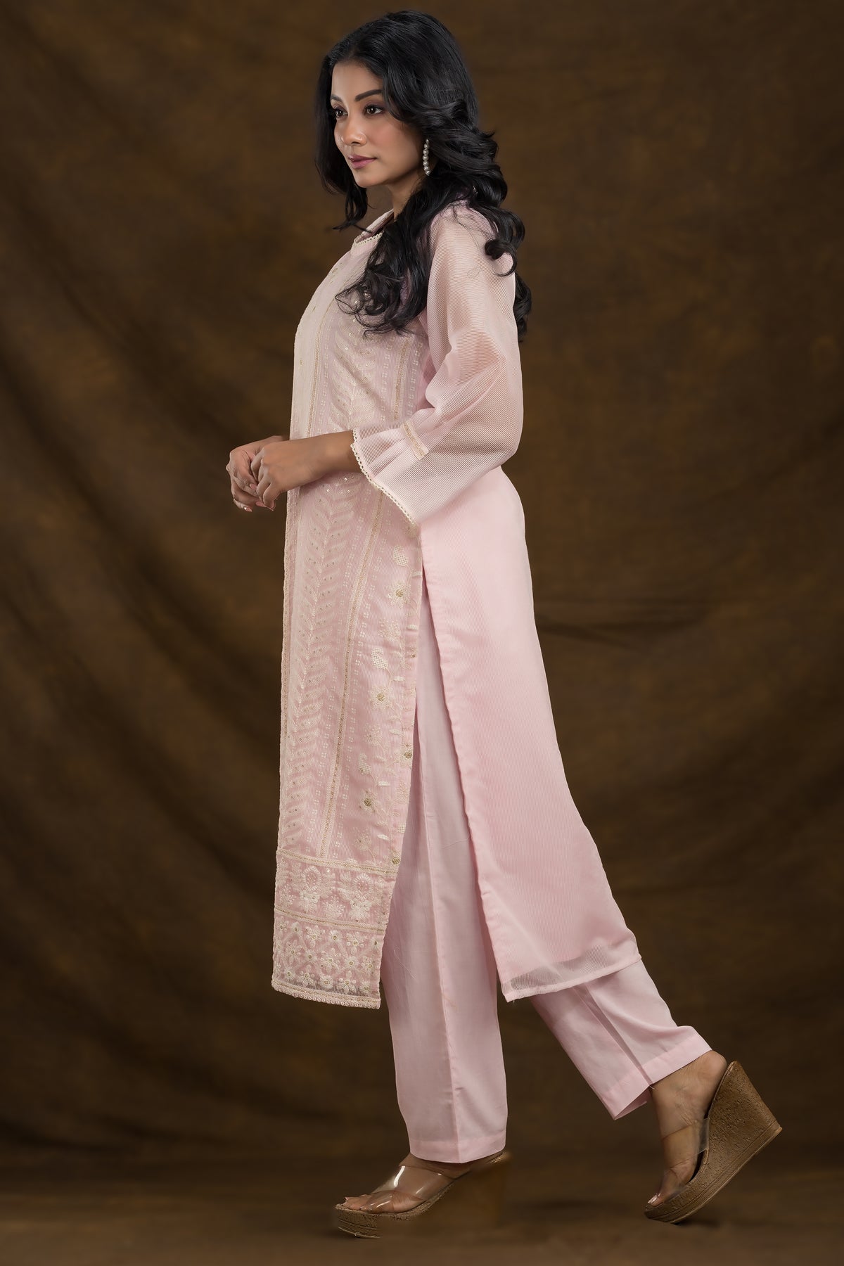 Cotton Kurta Set Frontal Embroidery_Summer Collection