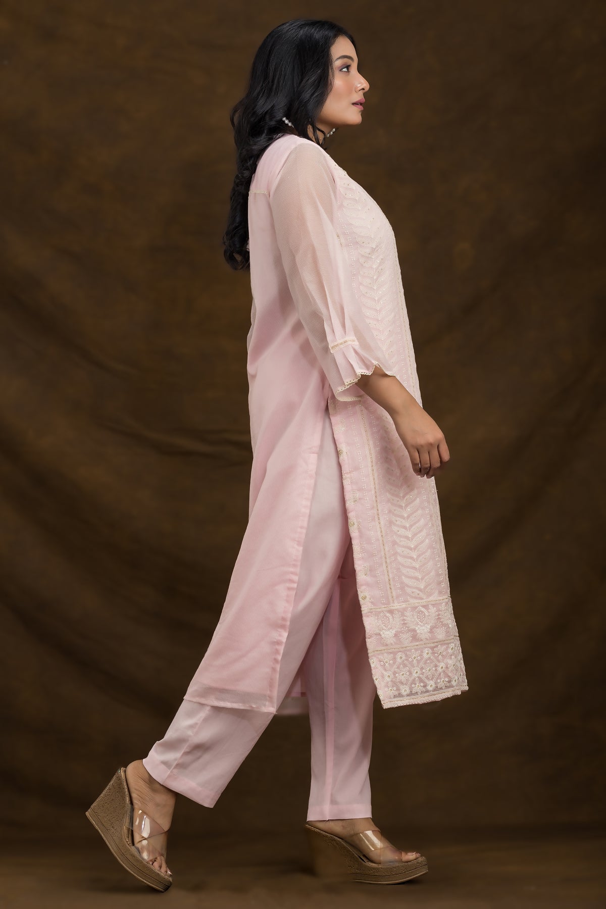 Cotton Kurta Set Frontal Embroidery_Summer Collection