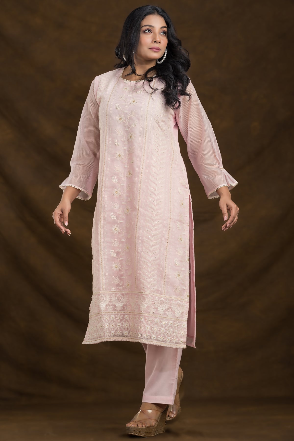 Cotton Kurta Set Frontal Embroidery_Summer Collection