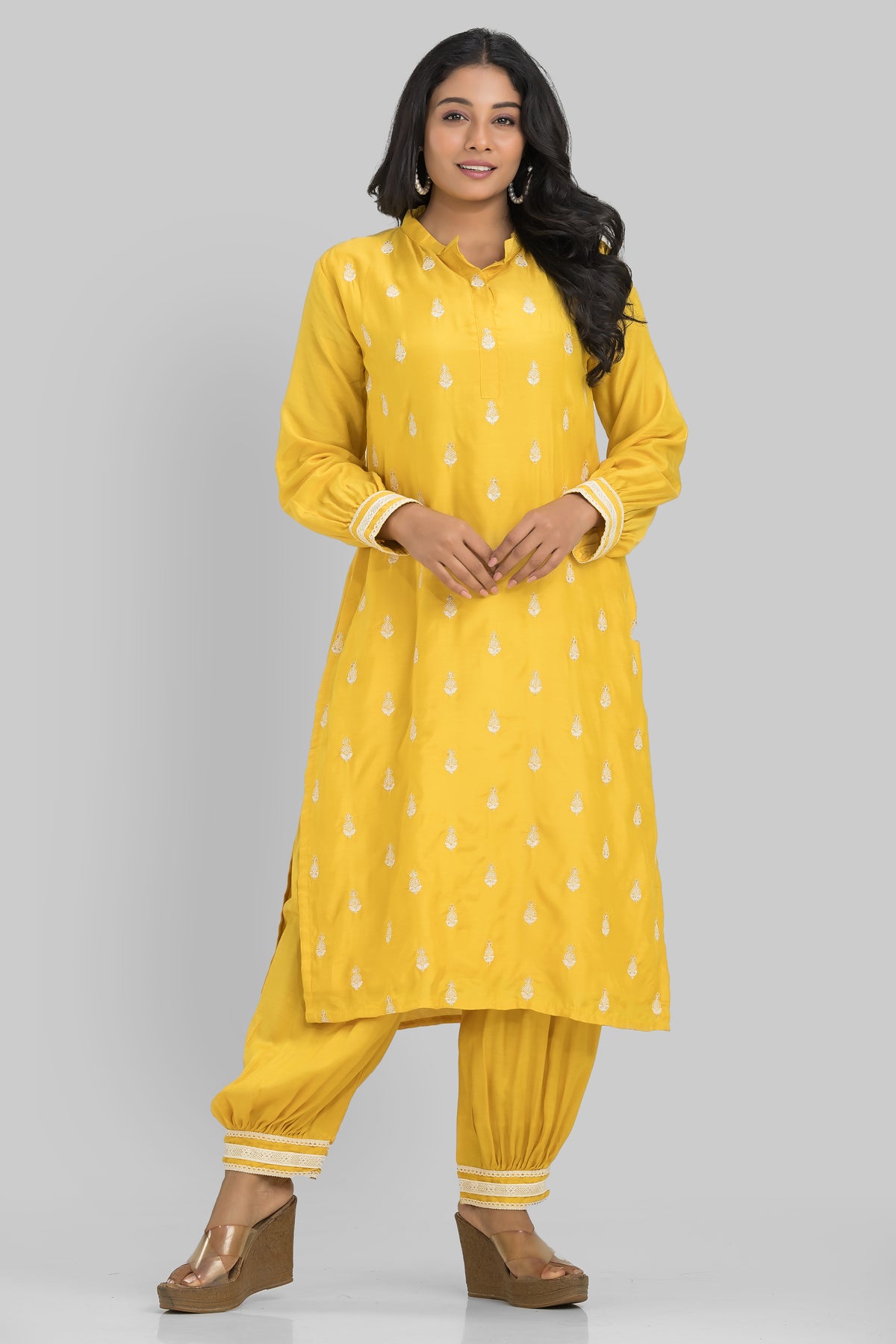 Sacred Suta Designer Muslin Kurti-Pant set