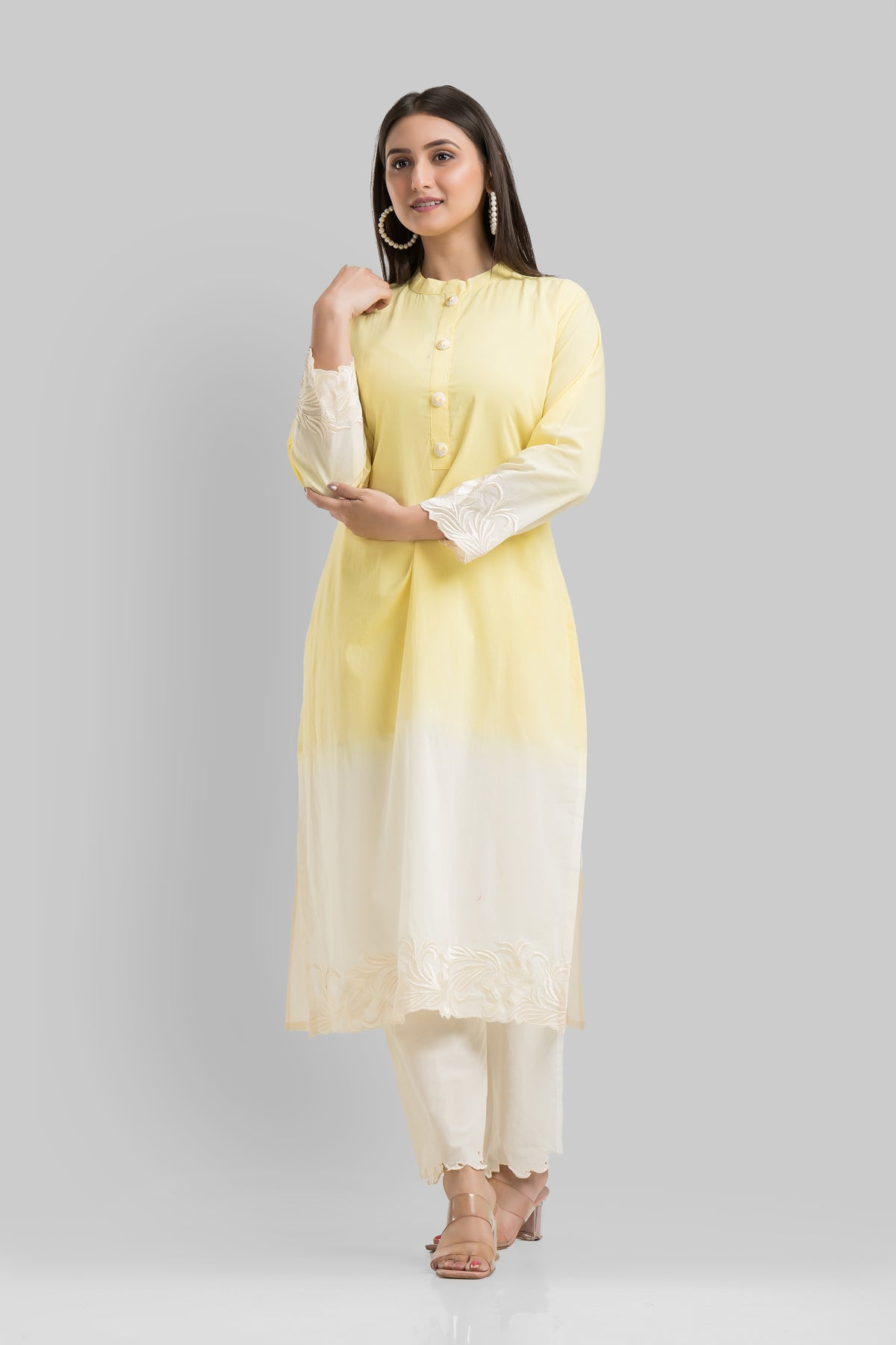 Sacred Suta Embroidered Cotton Kurta Set