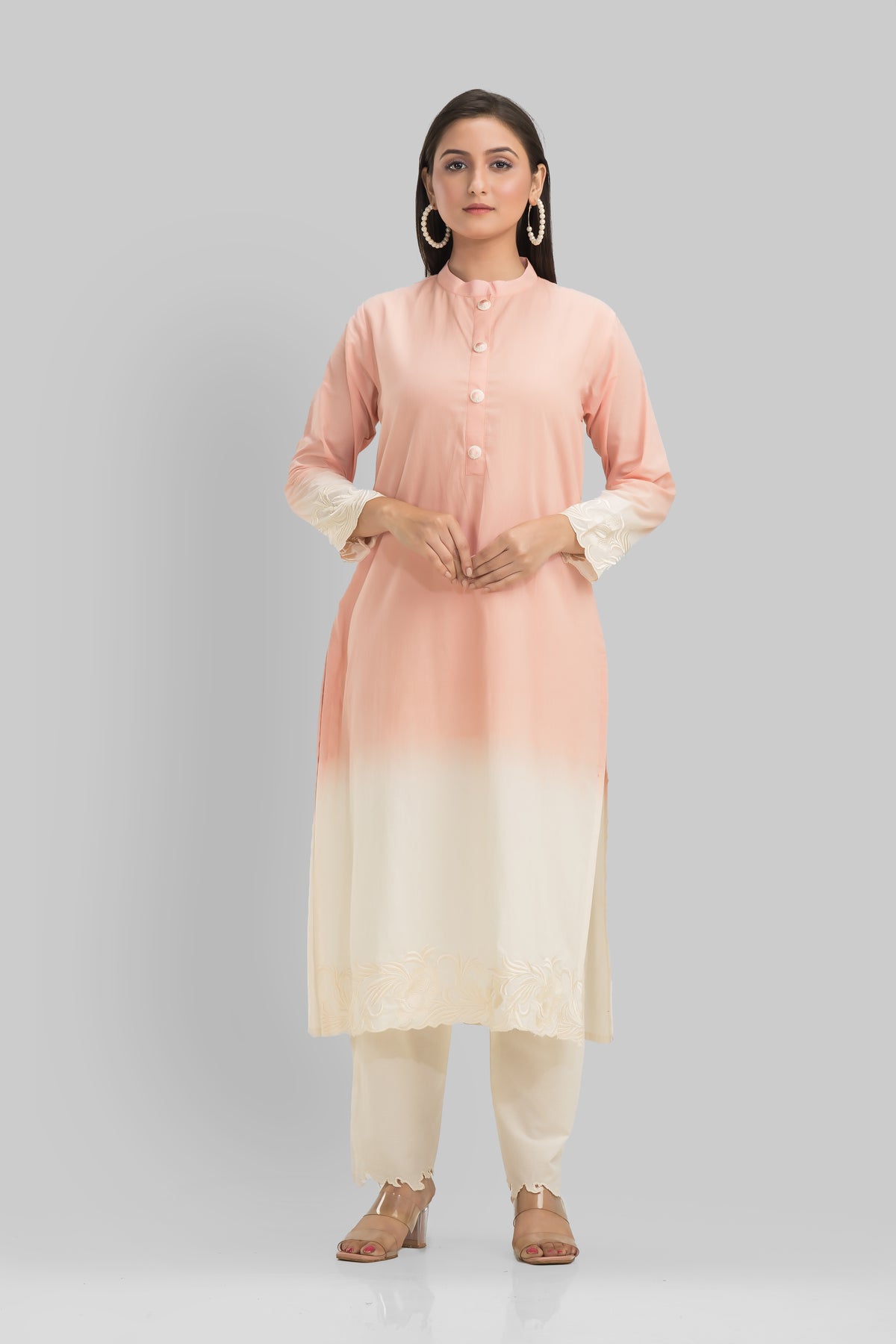 Sacred Suta Embroidered Cotton Kurta Set