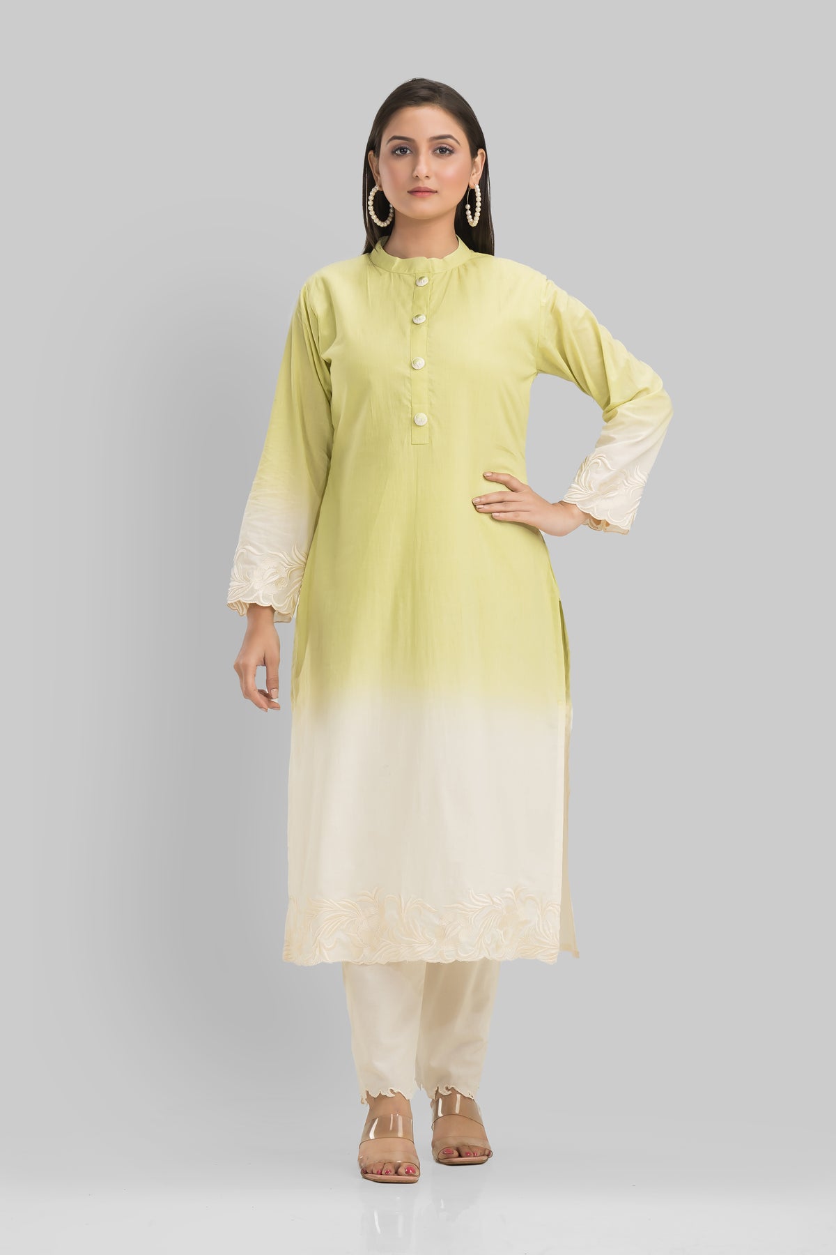 Sacred Suta Embroidered Cotton Kurta Set