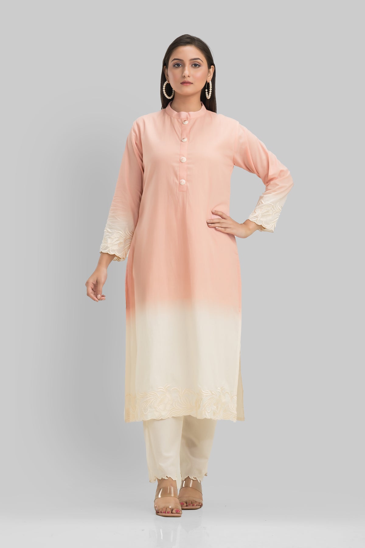 Sacred Suta Embroidered Cotton Kurta Set