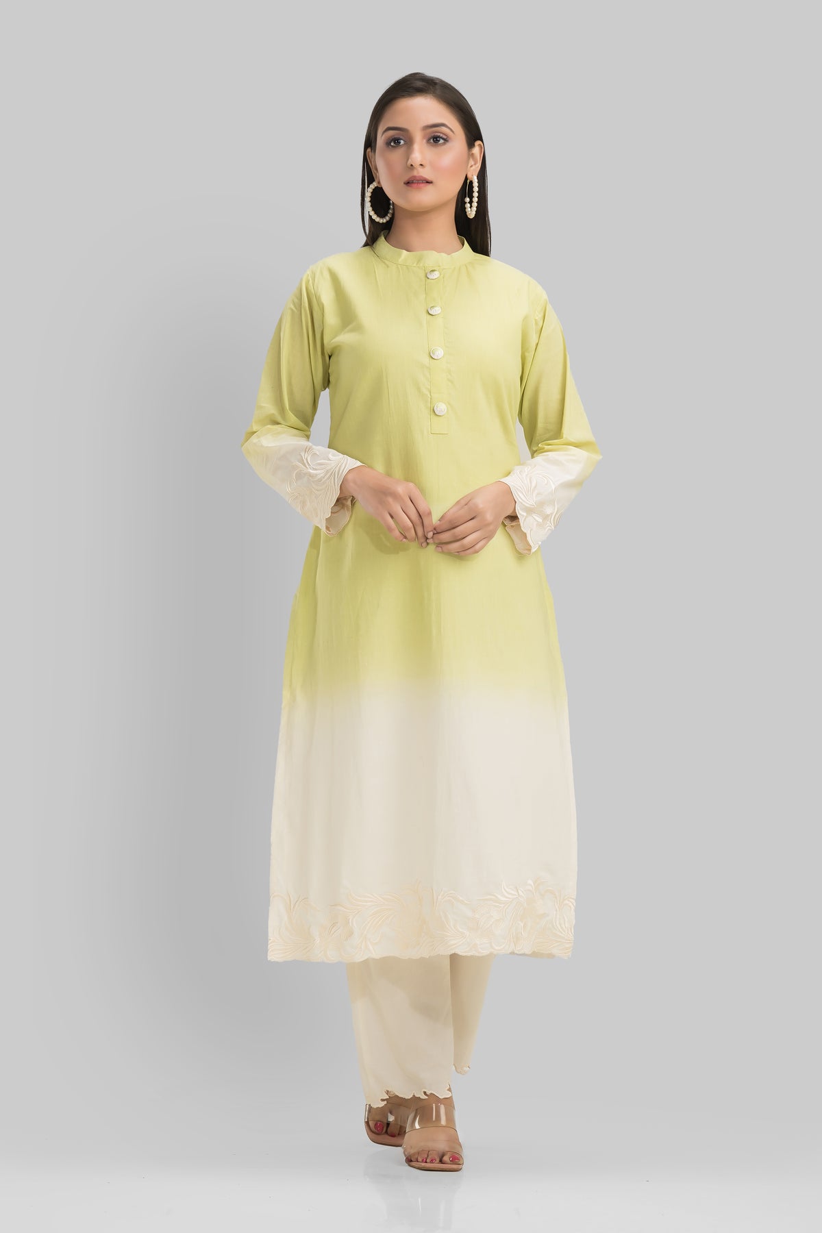 Sacred Suta Embroidered Cotton Kurta Set