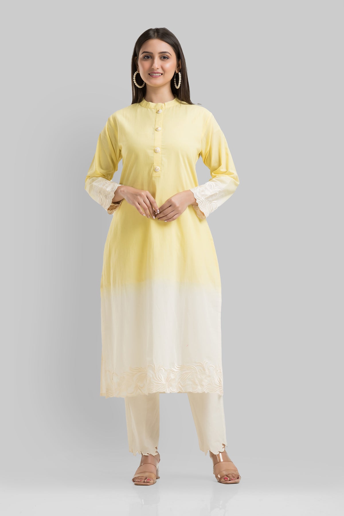 Sacred Suta Embroidered Cotton Kurta Set