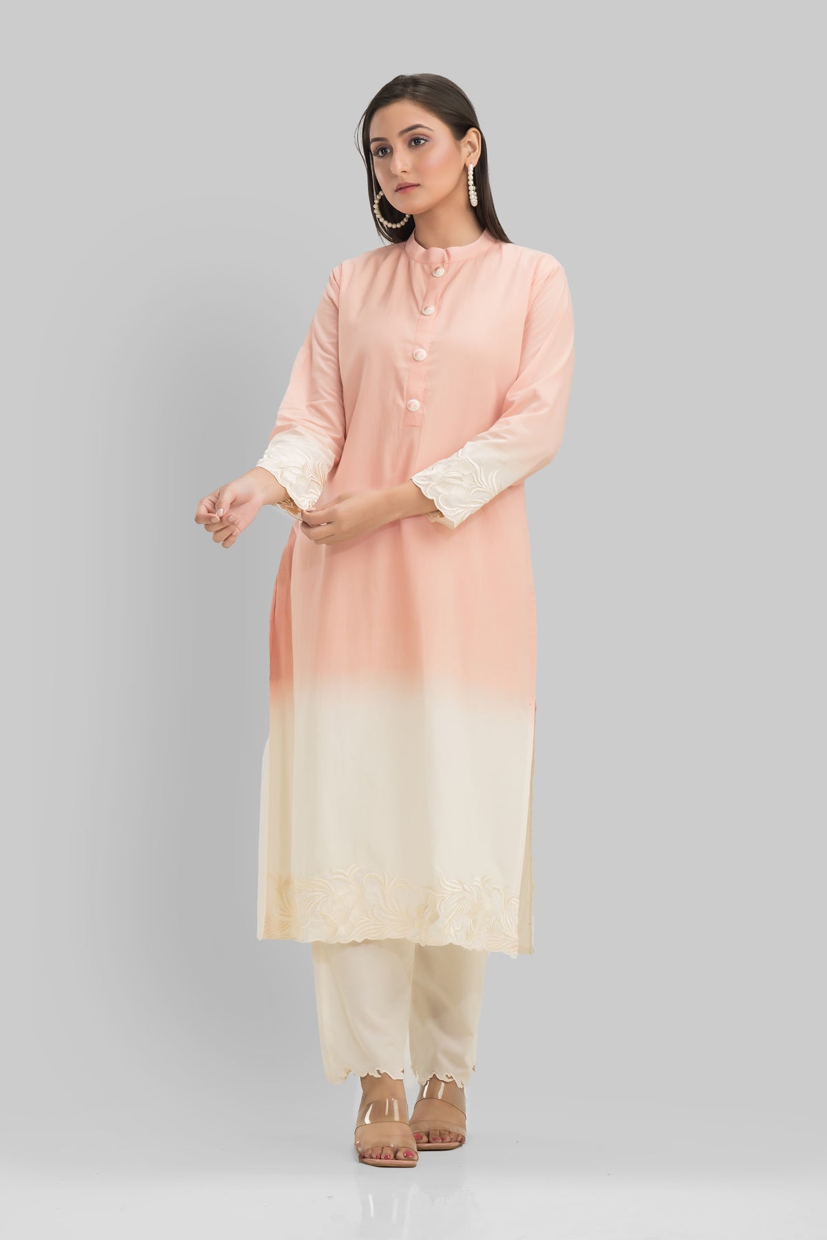 Sacred Suta Embroidered Cotton Kurta Set