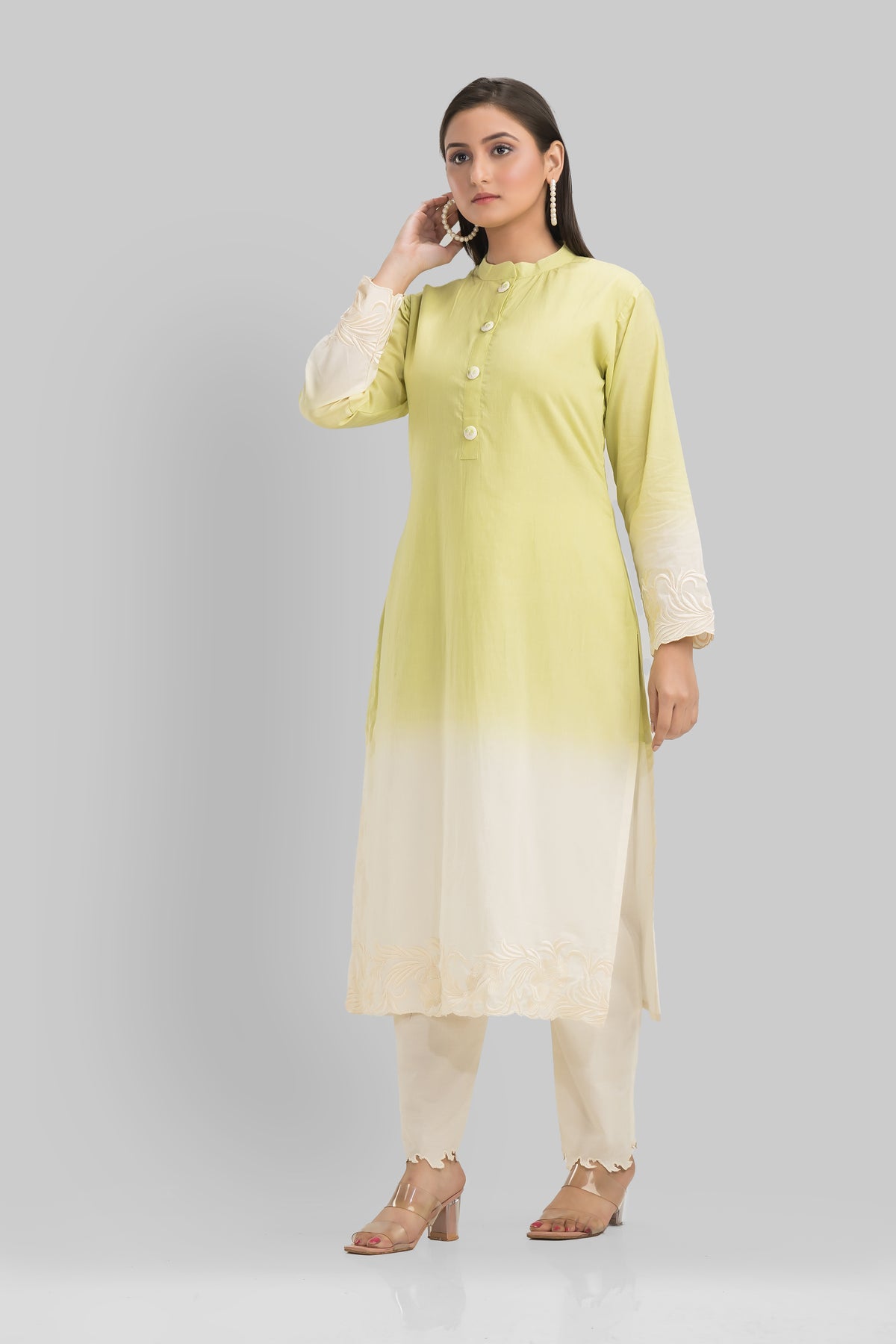 Sacred Suta Embroidered Cotton Kurta Set