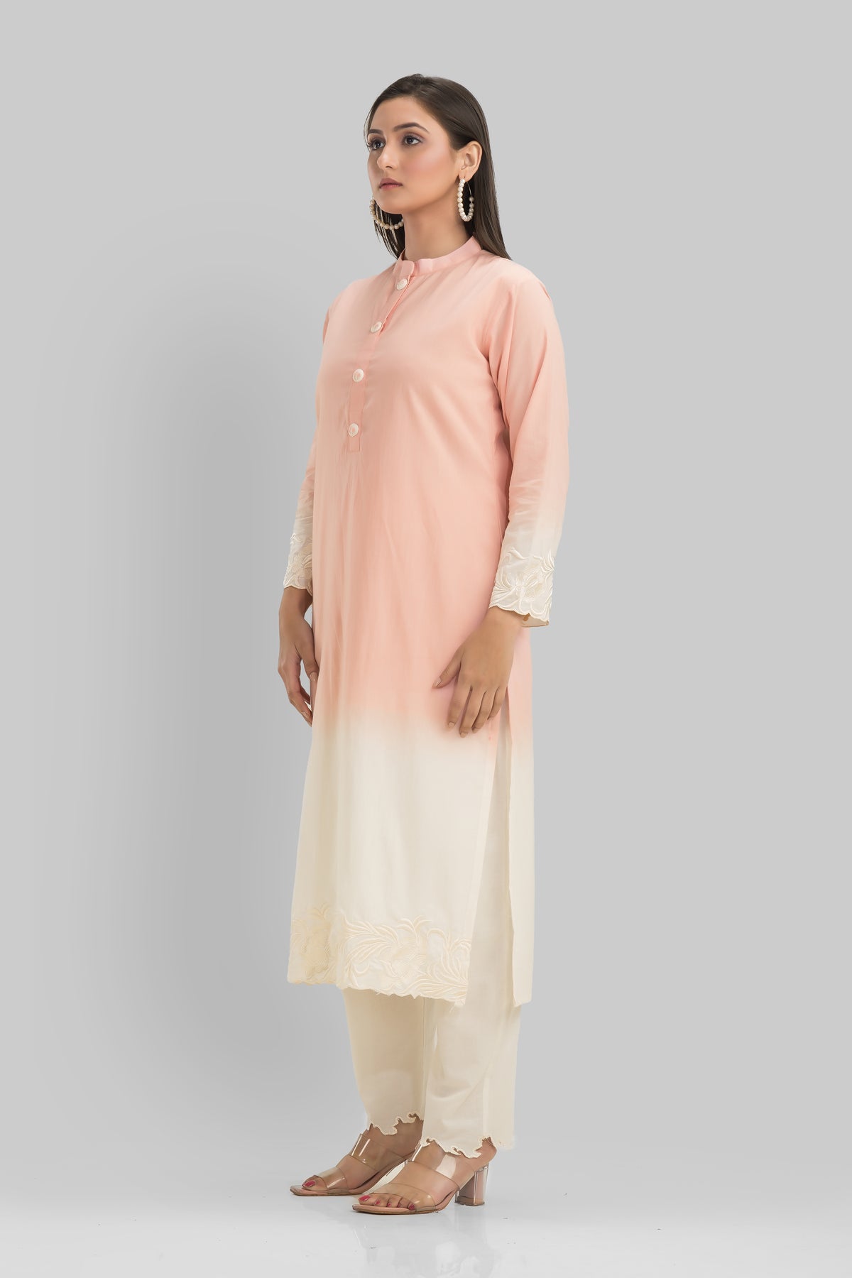 Sacred Suta Embroidered Cotton Kurta Set