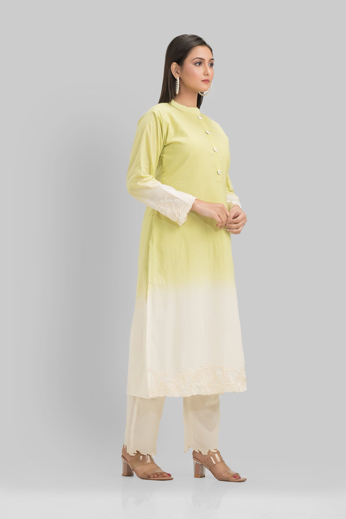 Sacred Suta Embroidered Cotton Kurta Set