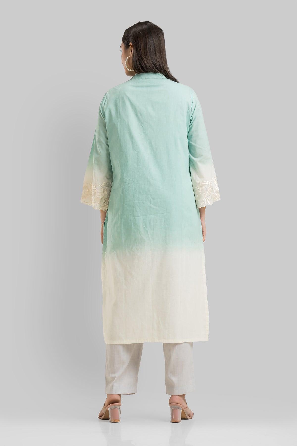 Sacred Suta Embroidered Cotton Kurta Set