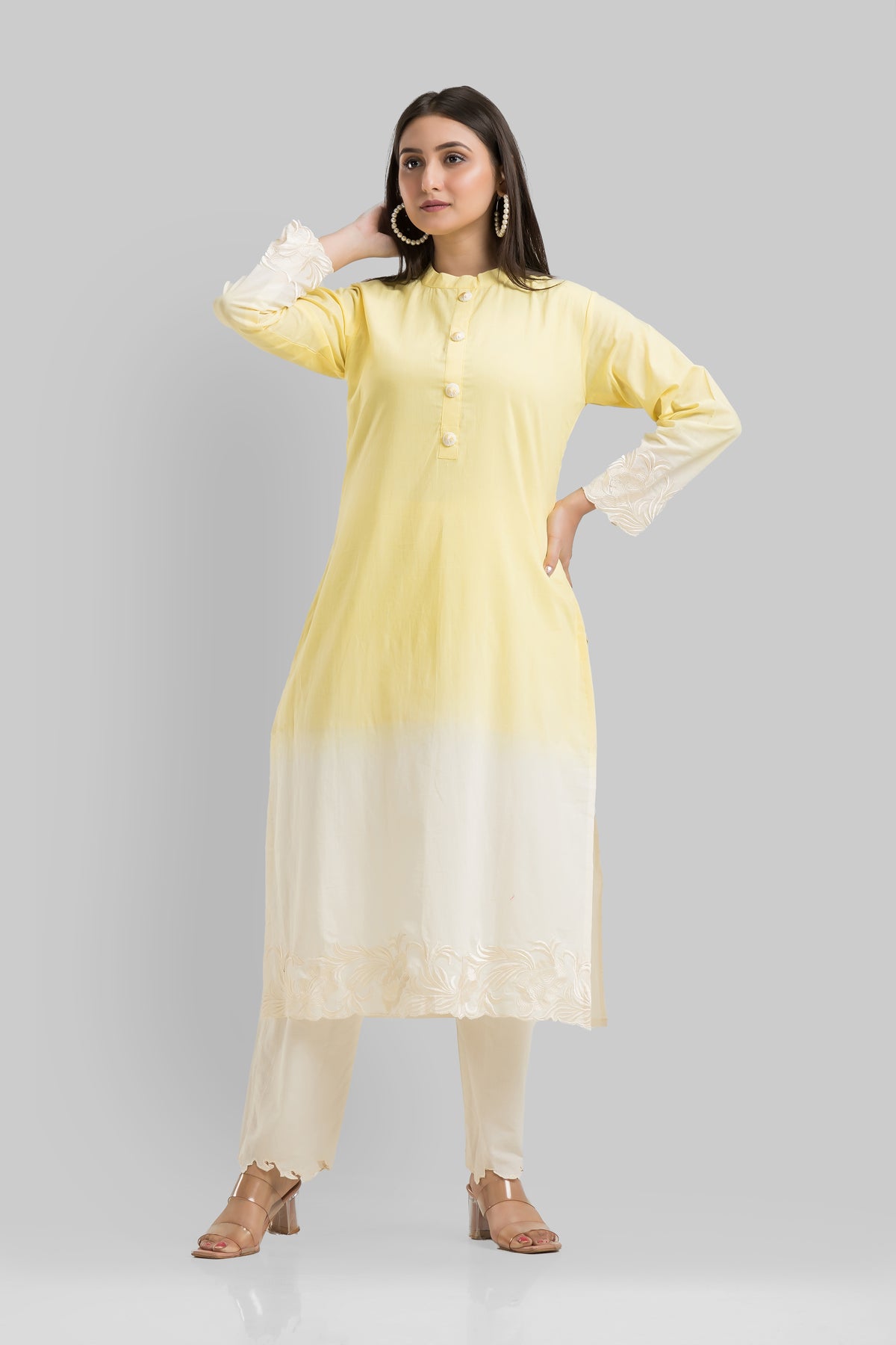 Sacred Suta Embroidered Cotton Kurta Set