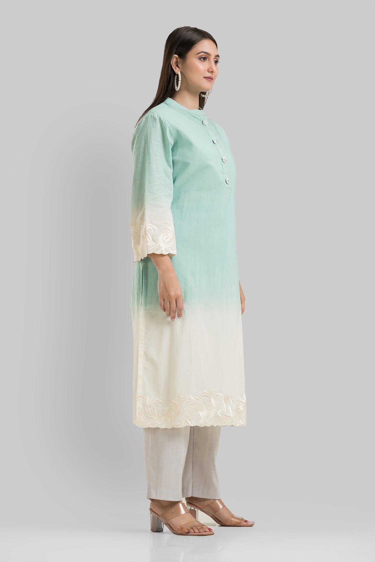 Sacred Suta Embroidered Cotton Kurta Set