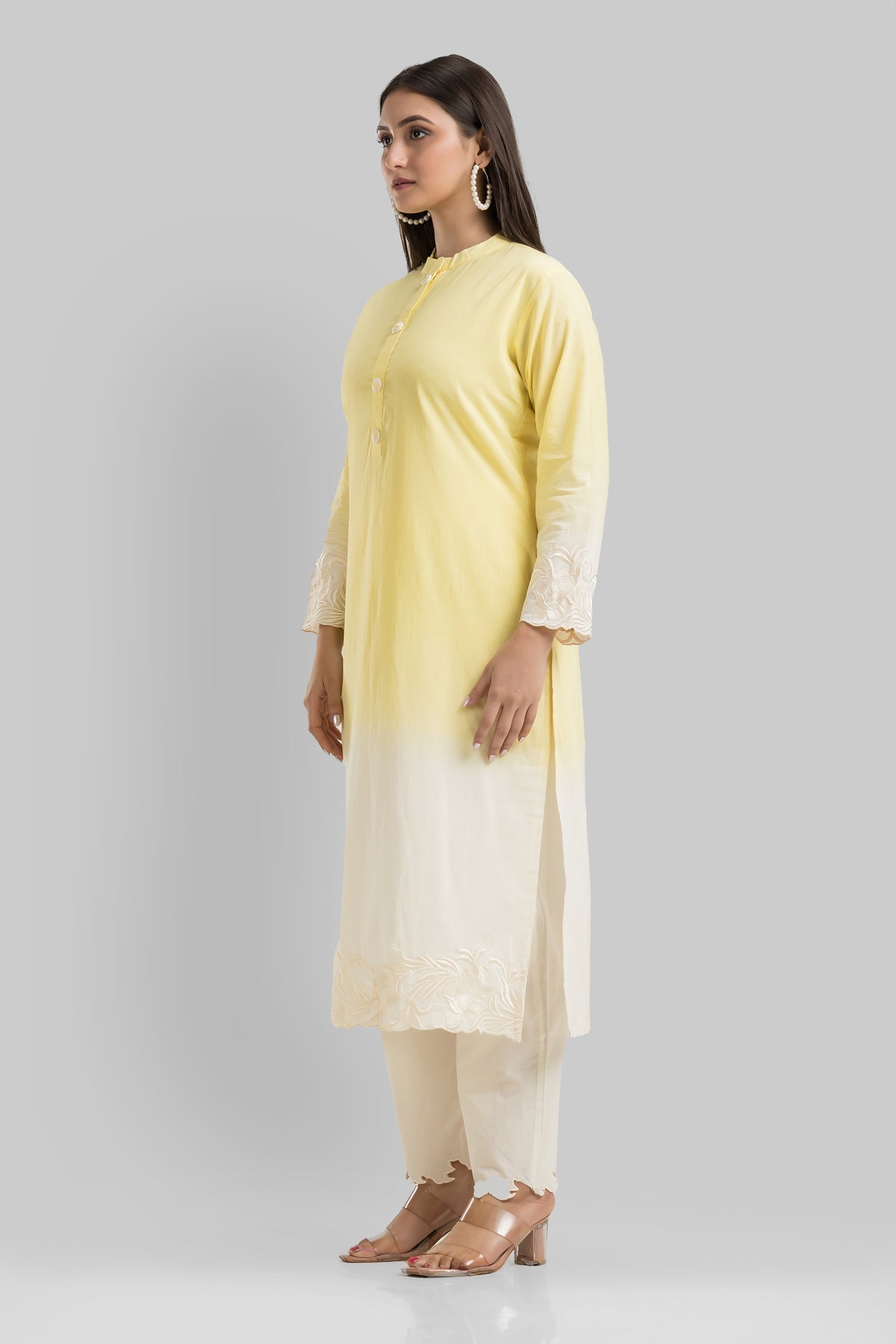 Sacred Suta Embroidered Cotton Kurta Set