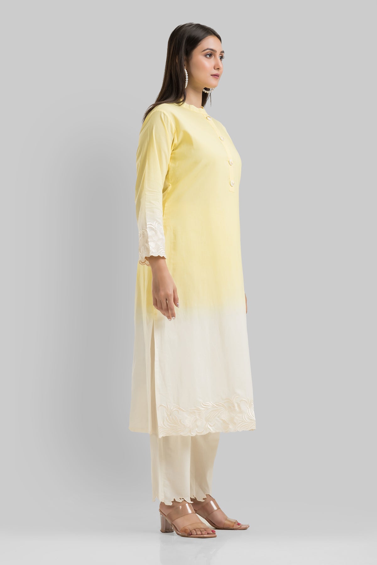 Sacred Suta Embroidered Cotton Kurta Set