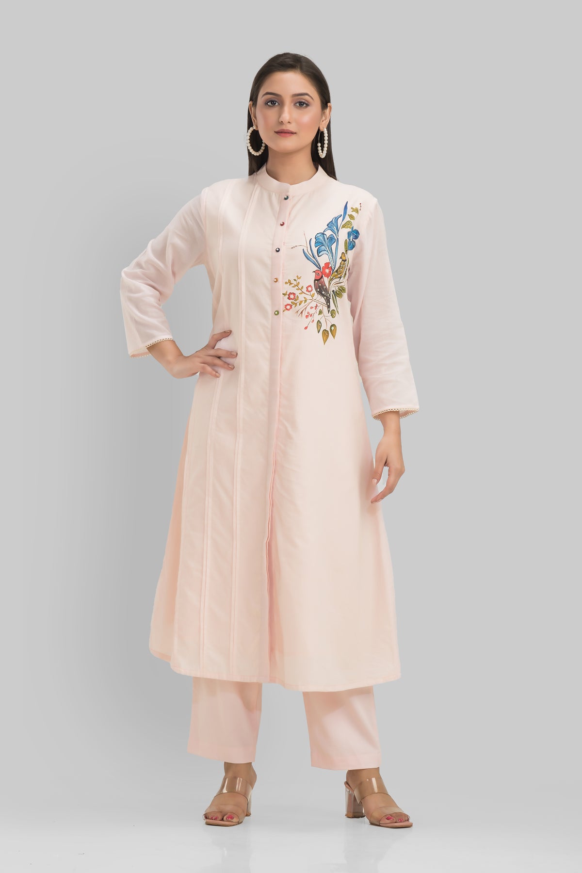 Sacred Suta Hand Painted Kurta Set_Basra collection