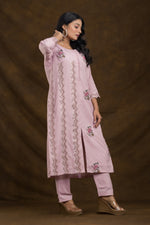 Embroidered Cotton Kurta Set for Women