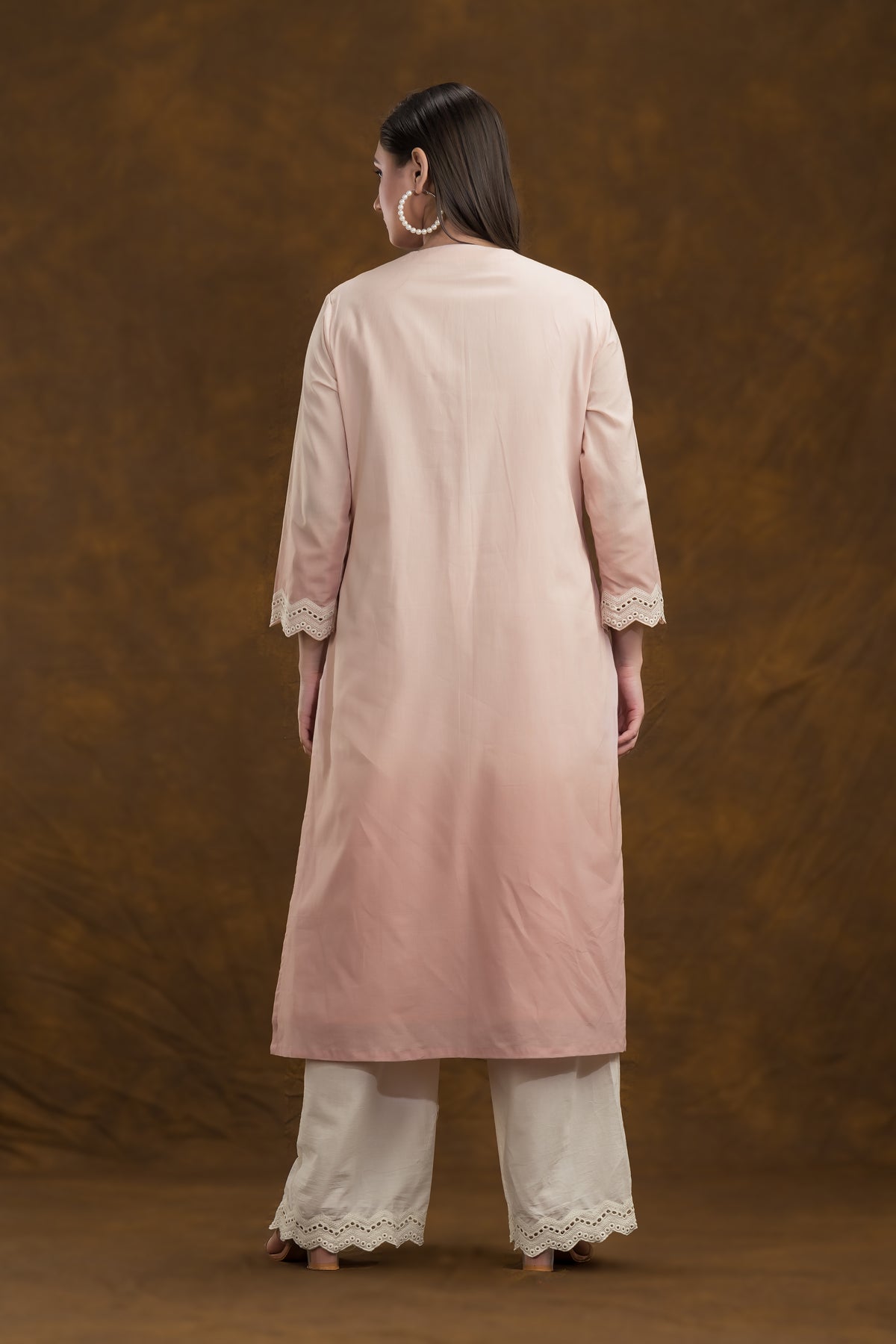 Embroidered Cotton Kurta-Pant-Dupatta Set