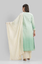 Embroidered Cotton Kurta-Pant-Dupatta Set