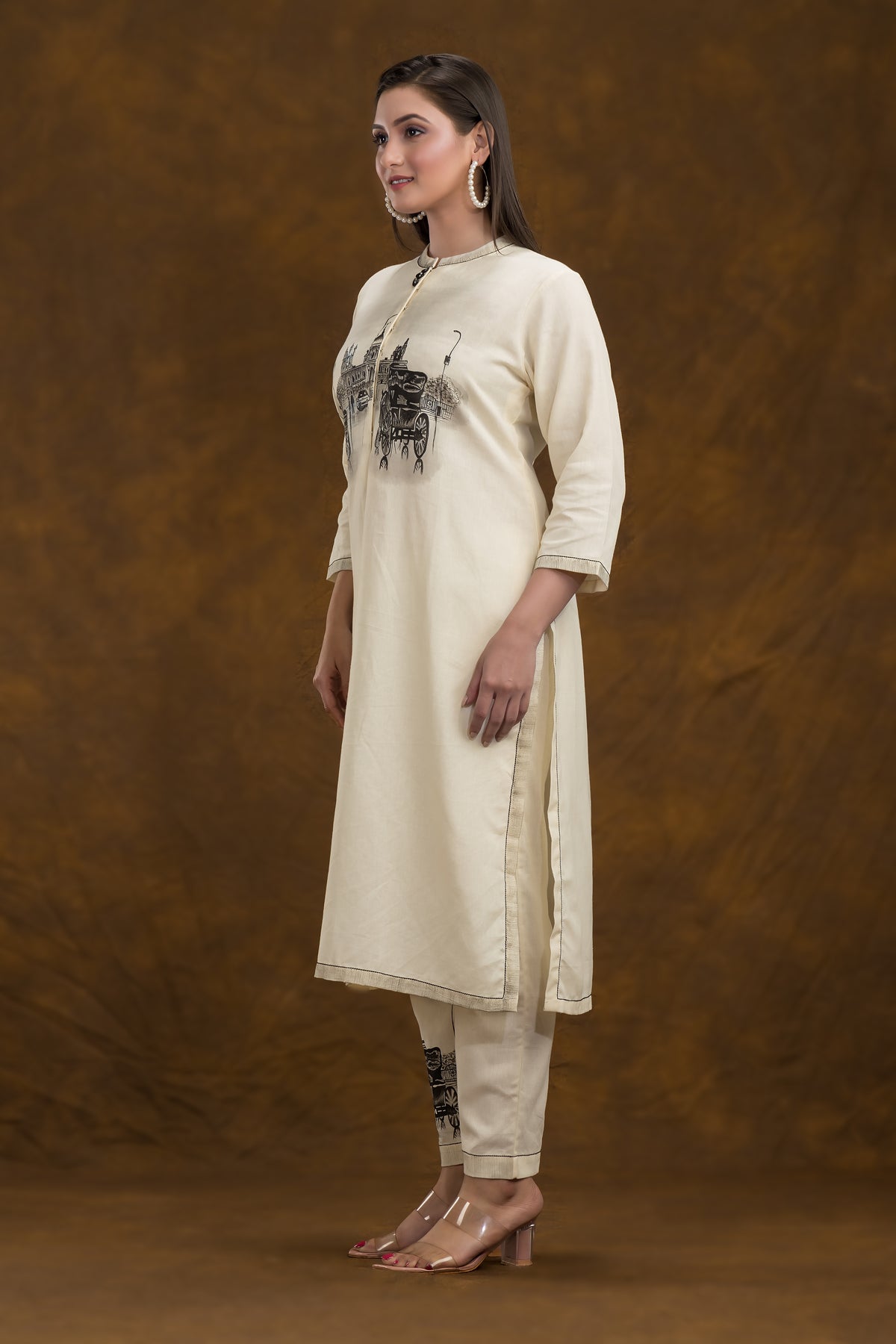 Sacred Suta Embroidered Cotton Kurta-Pant Set