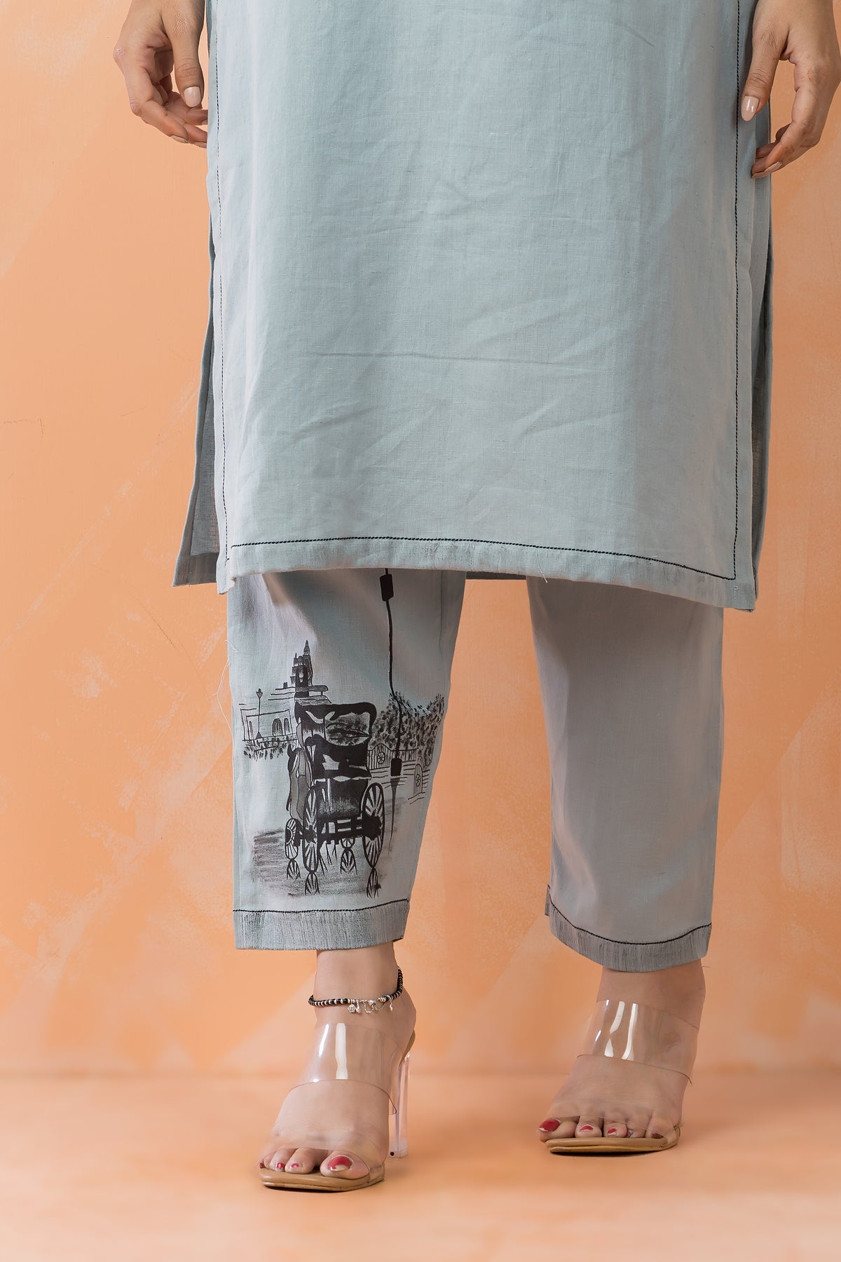 Sacred Suta Embroidered Cotton Kurta-Pant Set