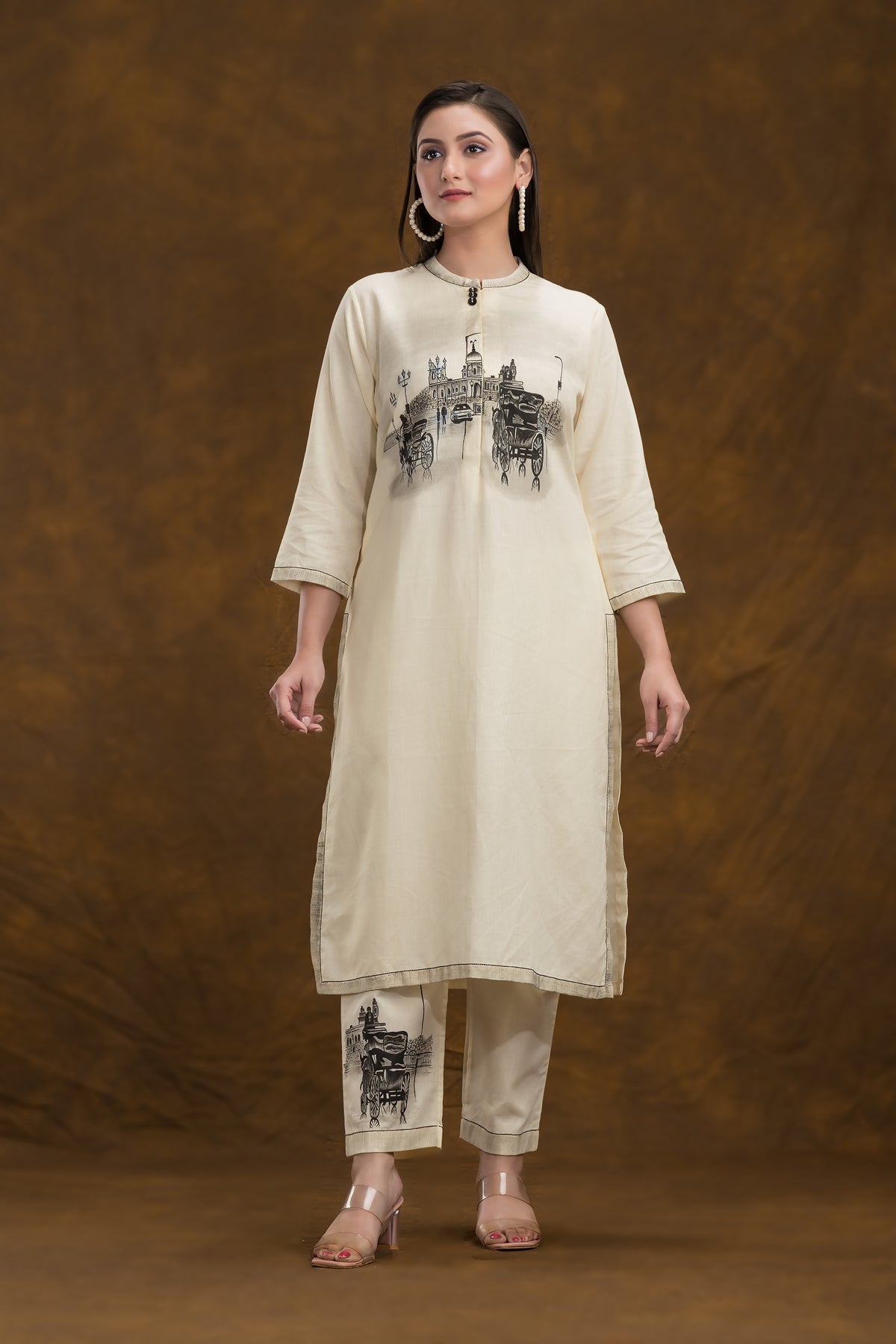 Sacred Suta Embroidered Cotton Kurta-Pant Set