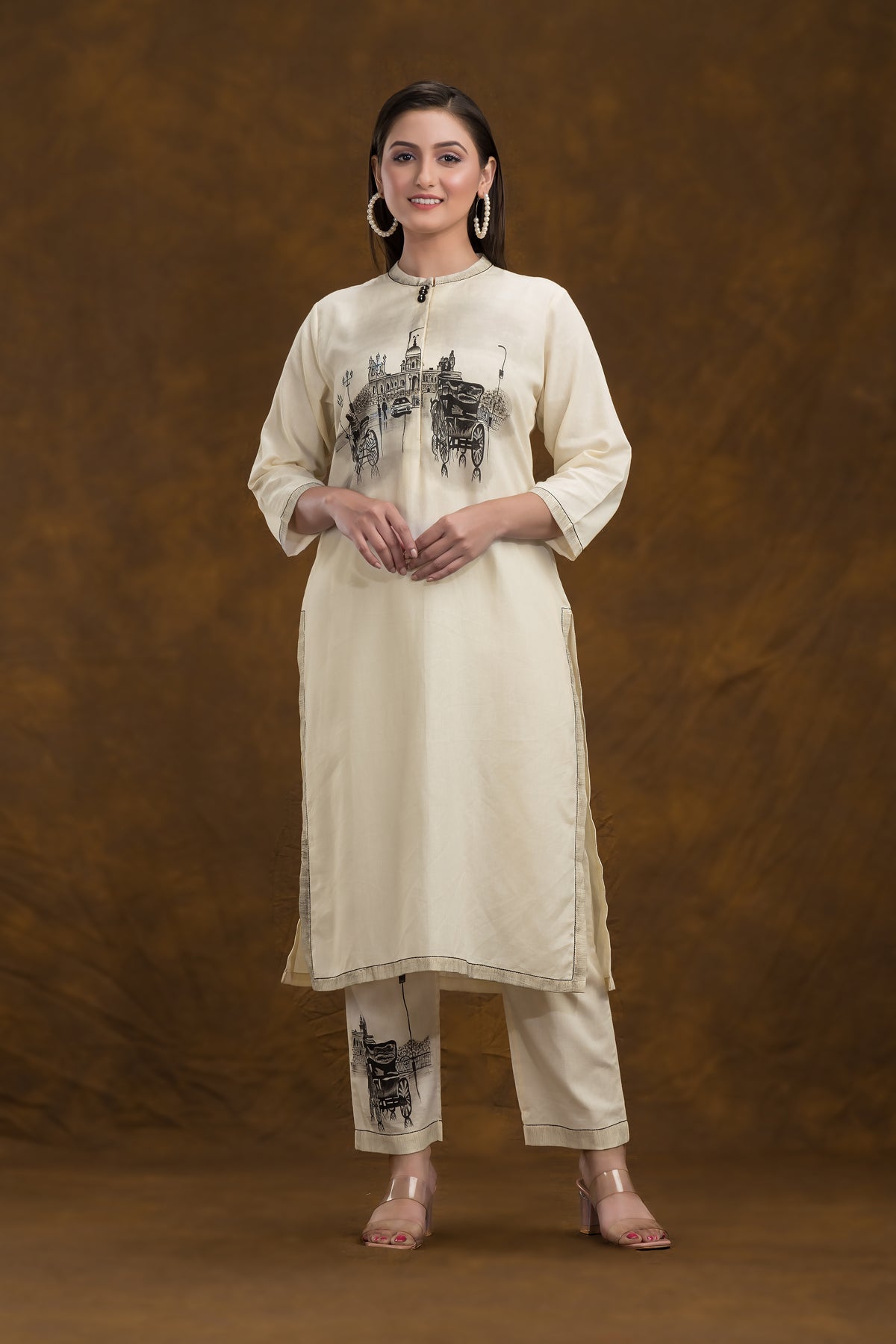 Sacred Suta Embroidered Cotton Kurta-Pant Set