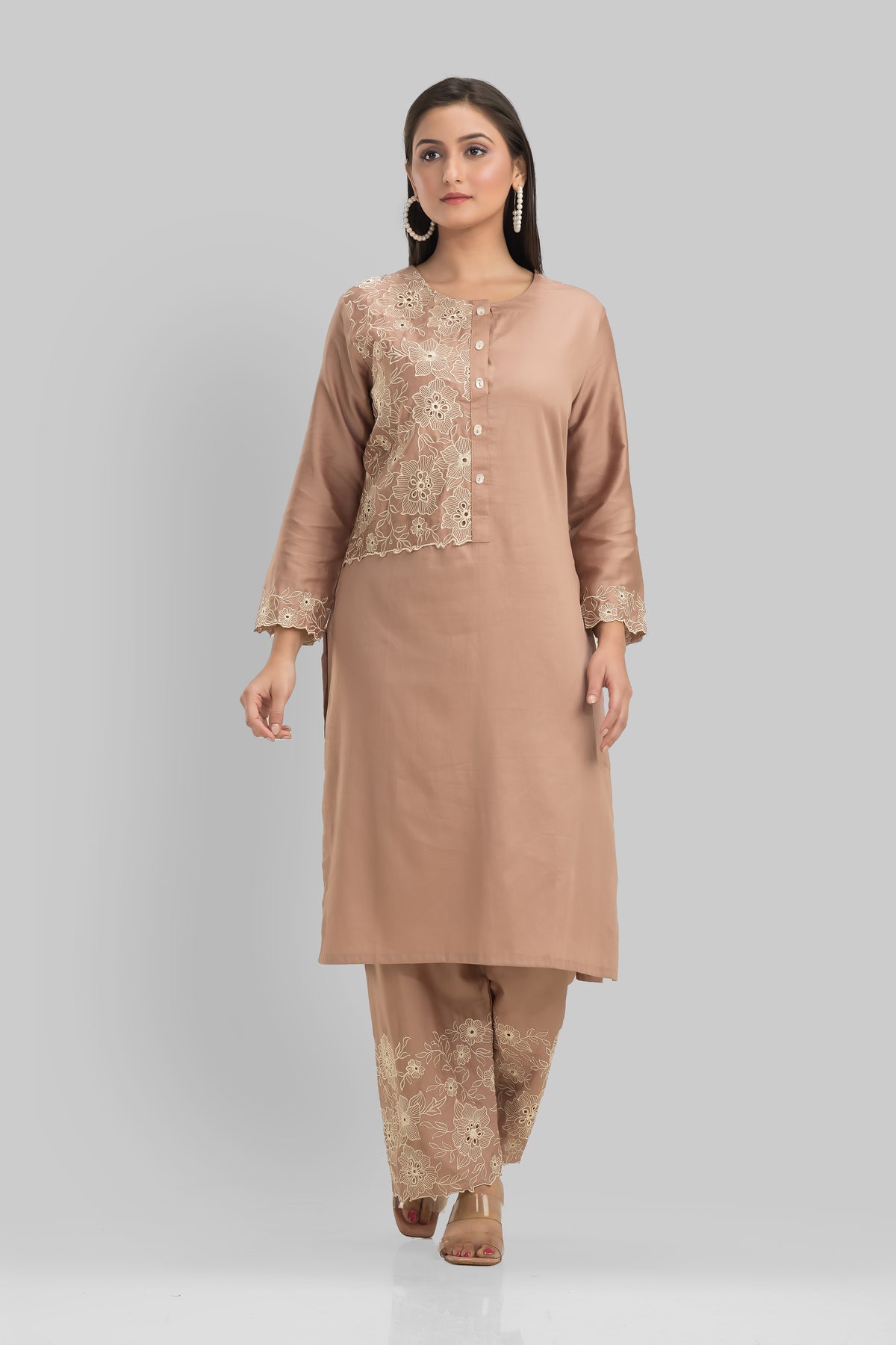 Sacred Suta Embroidered Cotton Kurta-Pant Set