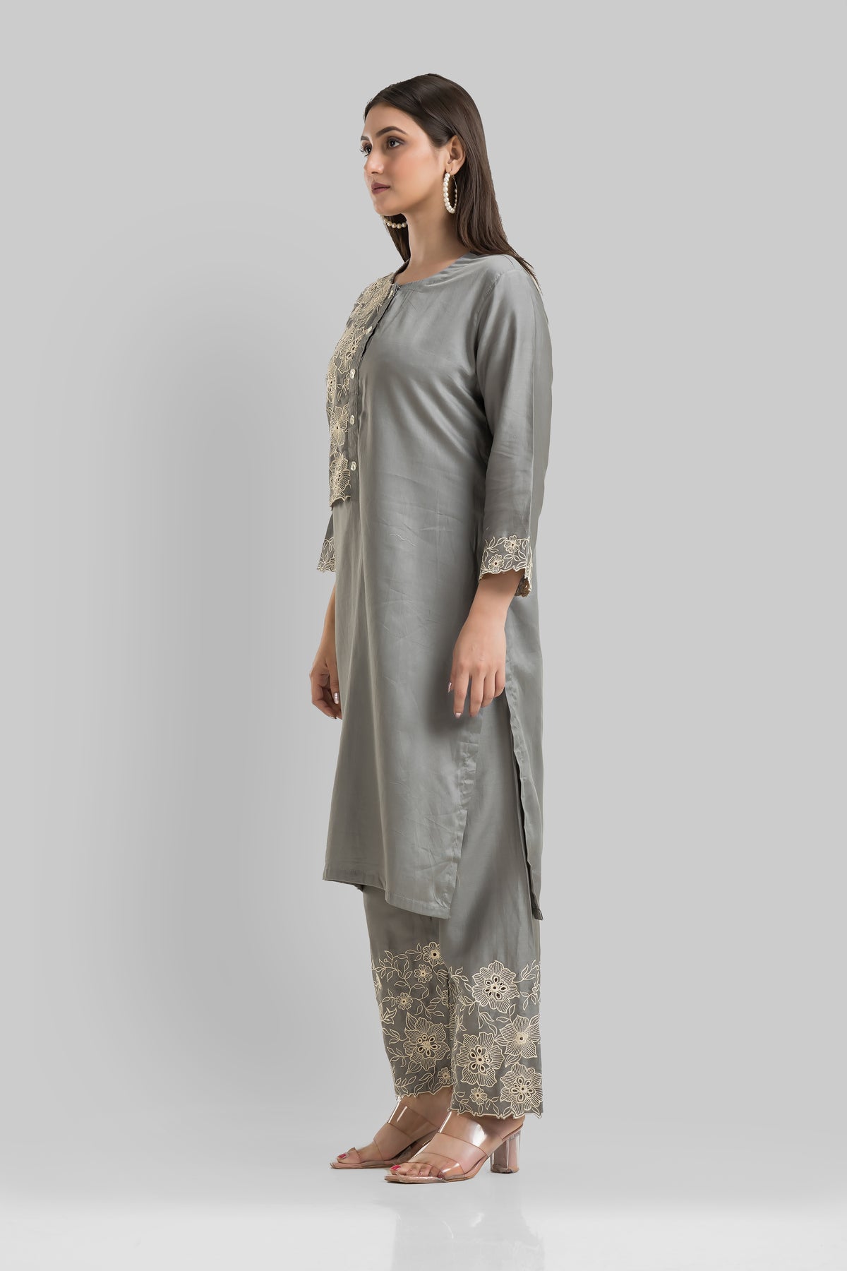 Sacred Suta Embroidered Cotton Kurta-Pant Set