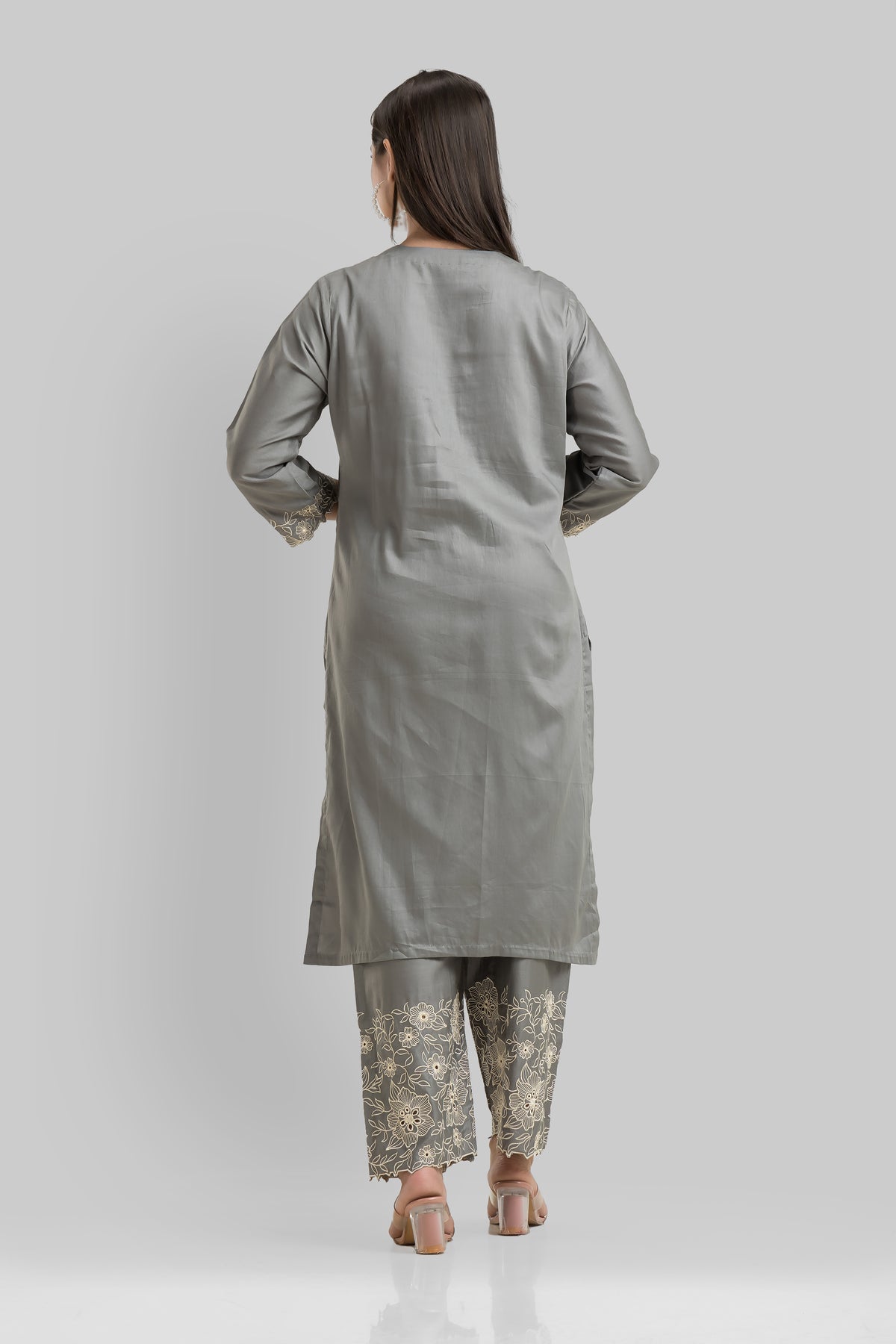 Sacred Suta Embroidered Cotton Kurta-Pant Set