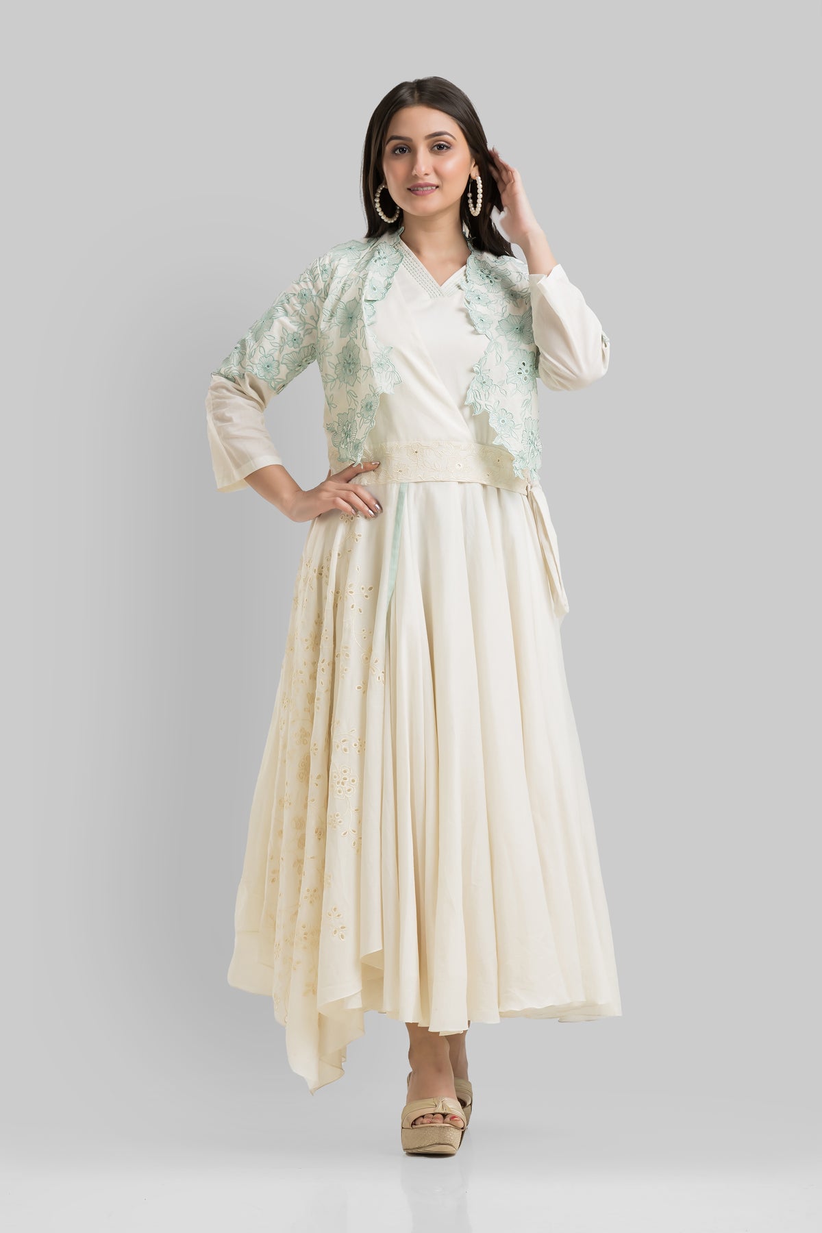 Sacred Suta Designer Embroidered long gown