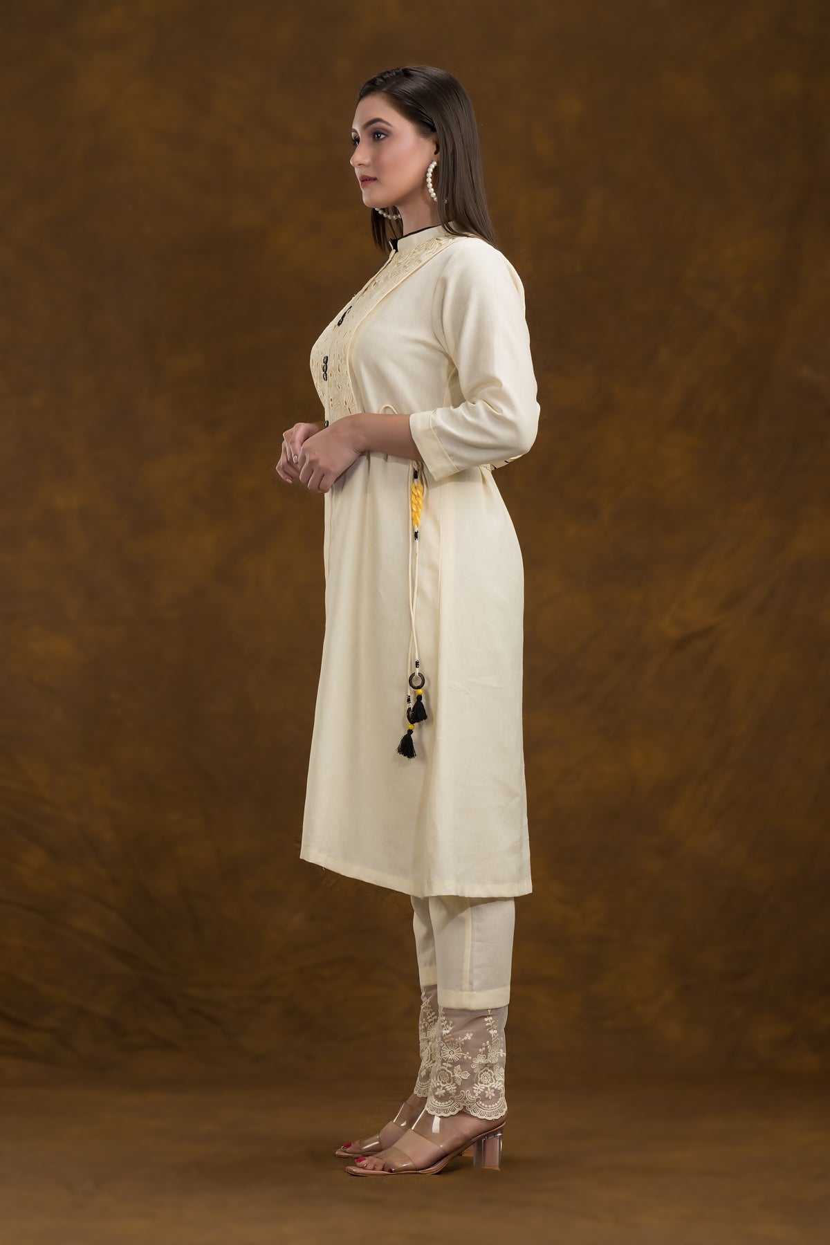 Sacred Suta Embroidered Cotton Kurta-Pant Set