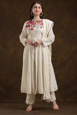 Designer Muslin Kurta-Pant-Dupatta Set