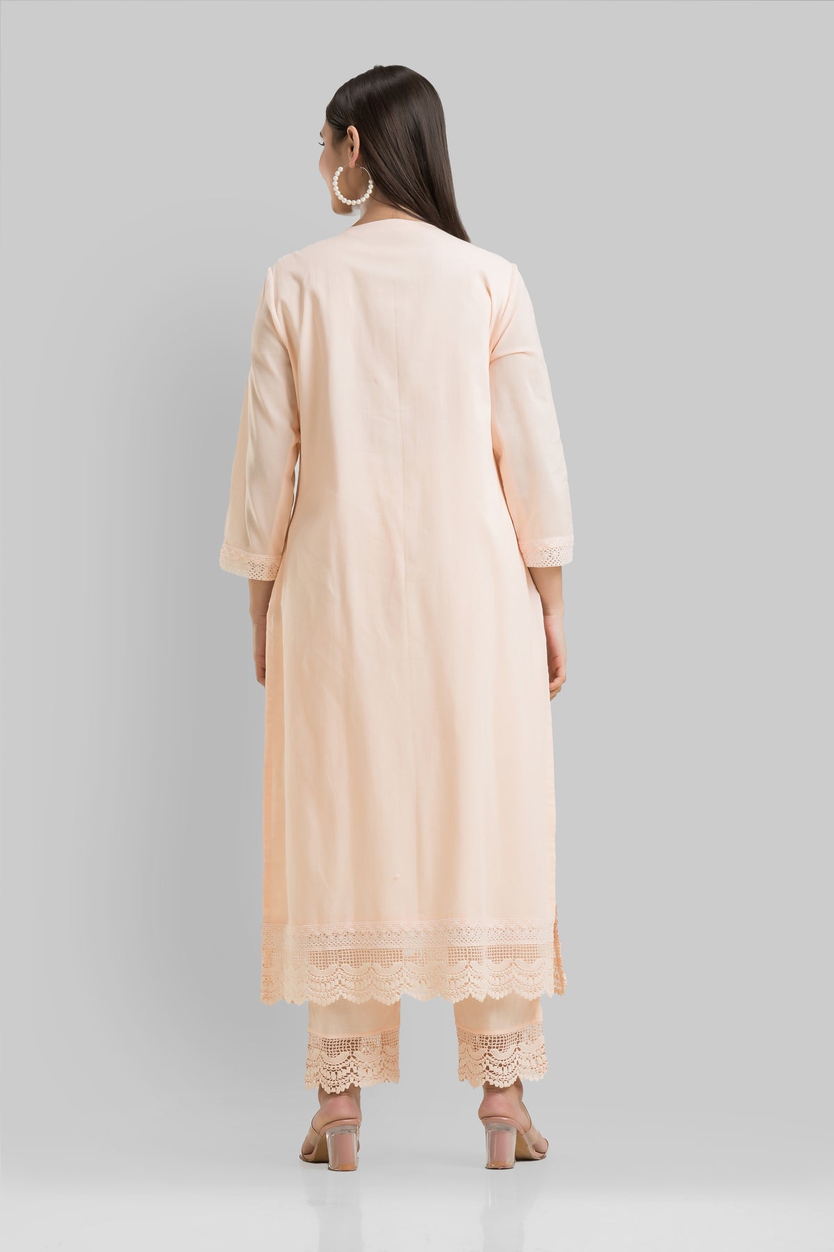 Designer Muslin Kurta-Pant-Dupatta Set