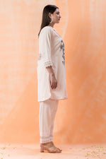 Designer Hand Painted Camric Kurta-Pant Set