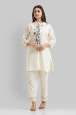 Designer Hand Painted Camric Kurta-Pant Set