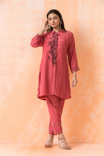 Designer Hand Painted Camric Kurta-Pant Set